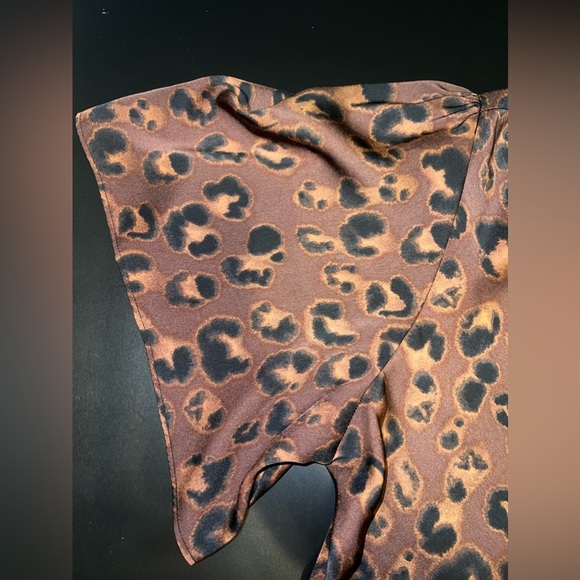 Ava & Viv Silky Feel Leopard Print Short sleeve Dress Size 2XL NWOT - Picture 4 of 7